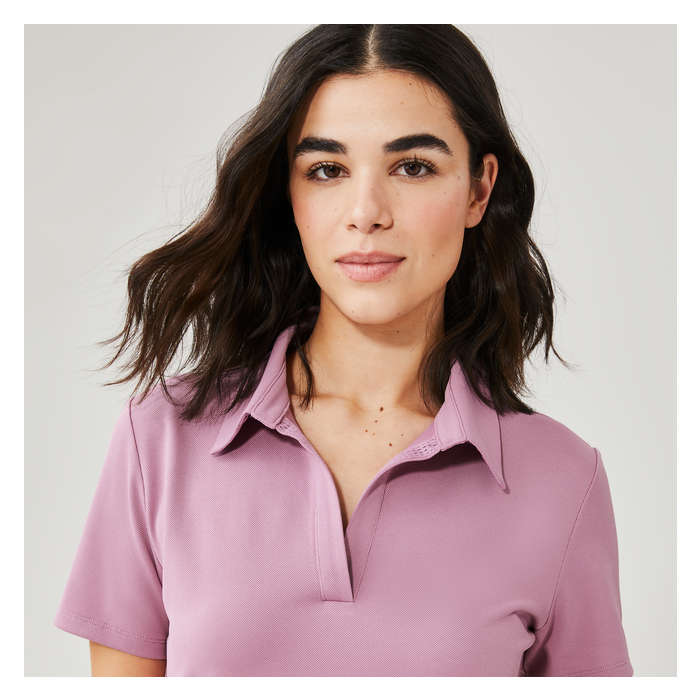 Aux Femmes Polo sport piqué - Mauve Pâle